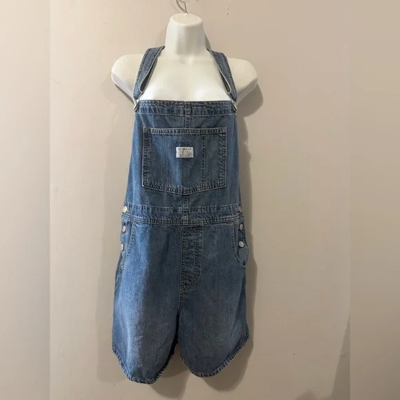 Levi's Vintage Women's Denim Short
Overalls Size M Blue Jean - Picture 3 of 16